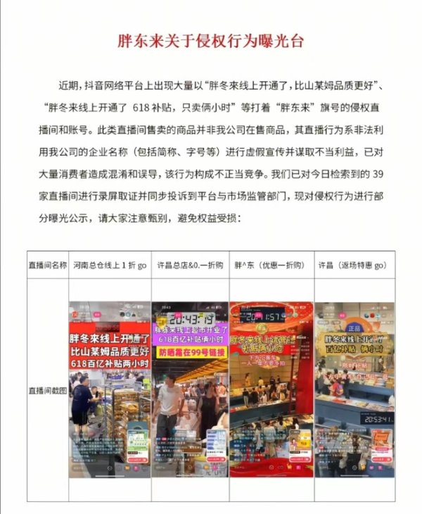 配资炒股网开 胖东来新动作：发布声明“员工被骂最高赔10万”，曝光39家假直播间